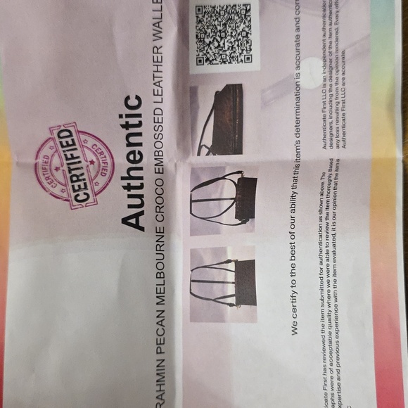 Brahmin Pecan Melbourne Croco Embossed Leather Wallet Crossbody With COA - Picture 11 of 13